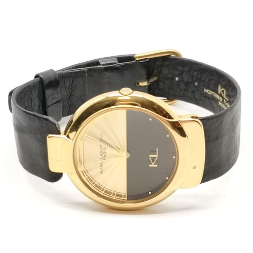 Karl Lagerfeld (Paris) 10 micron gold plated Gents quartz  display picture 1