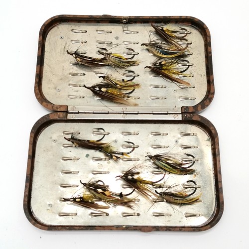 30 - 3 x Hardy Bros bakelite fly boxes complete with collection of trout & salmon flies ~ good used condi... 