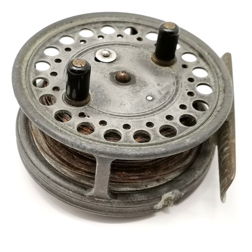 31 - Hardy Bros fly fishing reel 'Silex major' Patent No 2206, 21131 & 4163 - scale catch missing & some ... 