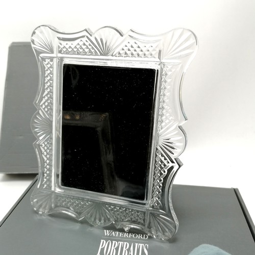 46 - 3 x Waterford crystal glass photograph frames - largest 22cm x 17cm ~ 2 boxed & 1 in retail pouch ~ ... 