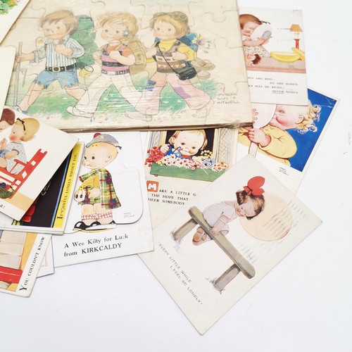 52 - Mabel Lucie Attwell (1879–1964) qty of postcards inc earlier t/w jigsaw (20cm x 28cm)