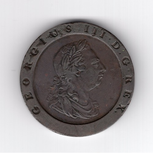 54 - 1797 George III cartwheel 2d coin