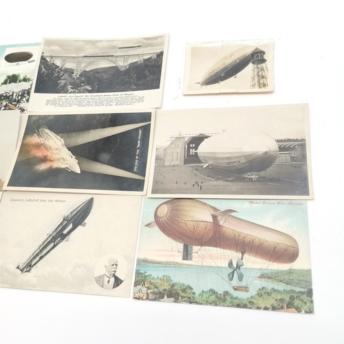 73 - 8 x Airship postcards inc Beta, Graf Zeppelin etc t/w photograph of R101 (crashed 1930 with the loss... 