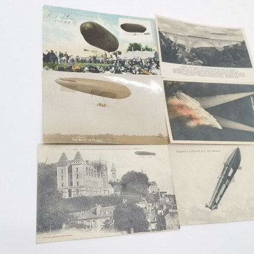 73 - 8 x Airship postcards inc Beta, Graf Zeppelin etc t/w photograph of R101 (crashed 1930 with the loss... 