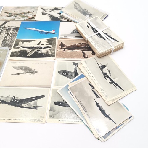 74 - Collection of monoplane postcards inc Concorde, Mr W L Brock, Louis Bleriot, Santos Dumont, 1910 Bou... 