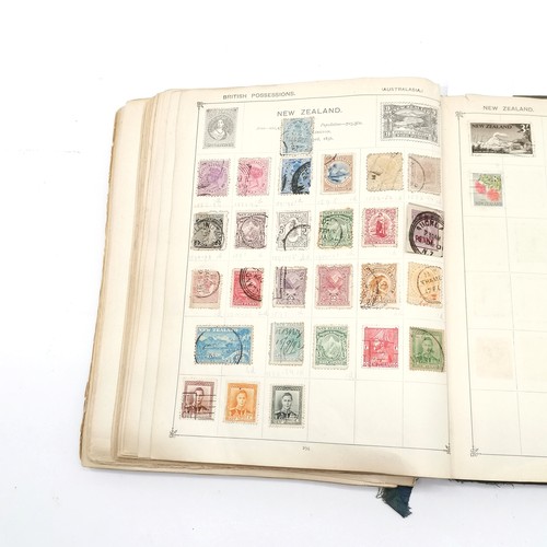 75 - Vintage Strand stamp album with useful collection of stamps inc 1840 GB 1d penny black etc ~ the alb... 