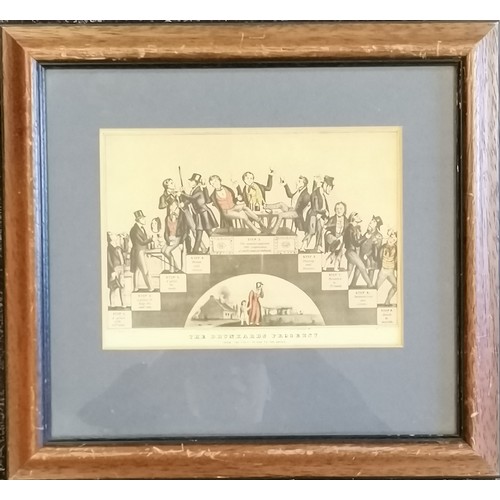124 - Framed picture of the Lebenstreppe 'The Drunkards progress : from the first glass to the grave' (aft... 