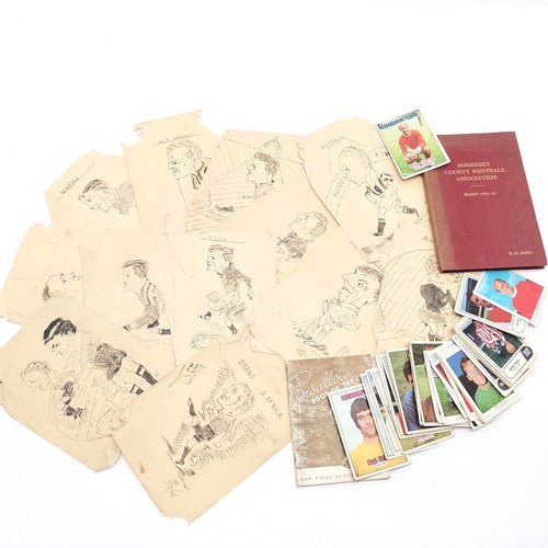 179 - 1962-63 Somerset county football association book, football caricatures (a/f), qty of football trade... 