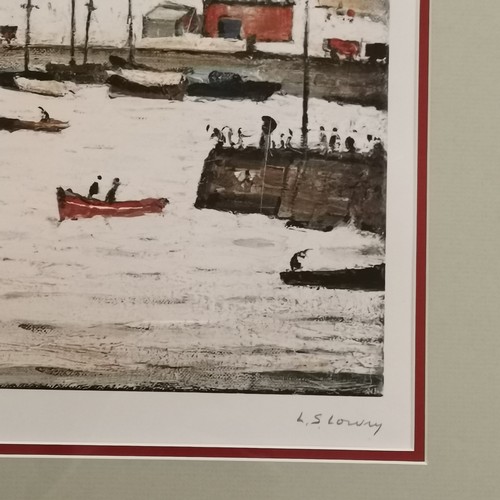 181 - L S Lowry 1972 hand signed print of The Harbour (Maryport) by Venture prints with Fine Art Trade Gui... 