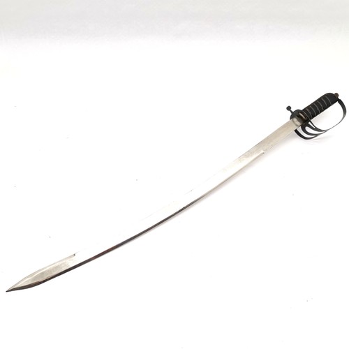 188 - Military sword in scabbard with replacement (?) hilt - total length 95cm