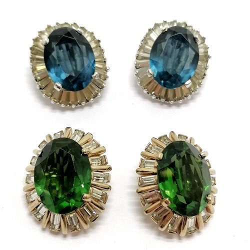 385 - Panetta pendant (3.5cm drop) + 3 pairs of Panetta clip on earrings