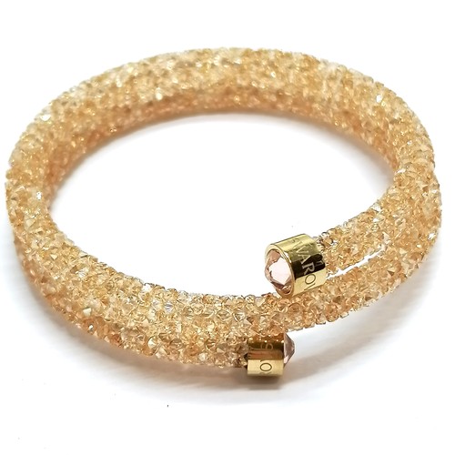 478 - Swarovski boxed crystal necklace (40cm) & sprung bangle with gold tone detail t/w fashion ring