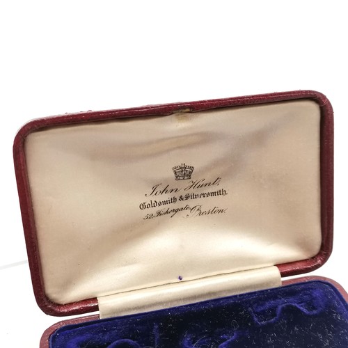 634 - 5 x antique / vintage cufflink boxes - J Payne (Blackpool), Goldsmiths & Silversmiths (x2), James Ca... 