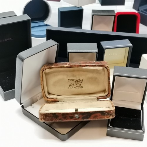 667 - Qty of used jewellery and watch boxes - some antique inc Rotary, Majex, Winegartens, ring boxes etc