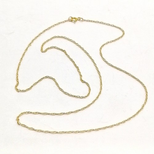 707 - 9ct marked gold 44cm neckchain - 0.69g