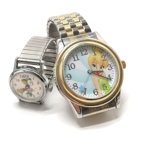 719 - Vintage Minnie Mouse childrens manual wind wristwatch t/w Tinkerbell Disney quartz wristwatch in box... 