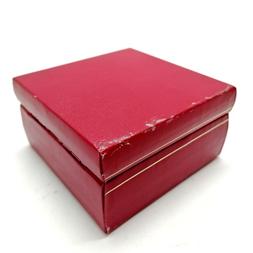 726 - Omega vintage empty watch box - 10cm x 10cm x 5.5cm ~ slight wear to bottom edge otherwise no obviou... 