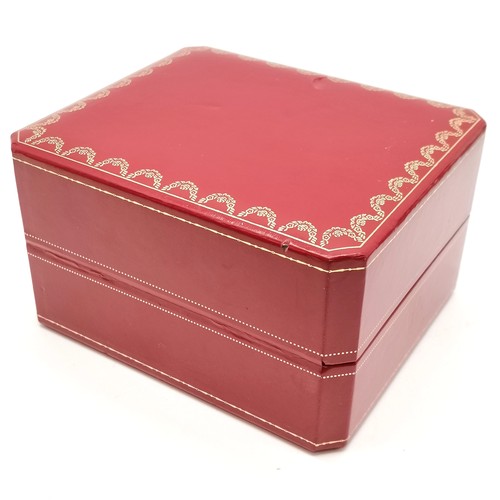 737 - Cartier original red retail EMPTY watch box with original cushion - 15cm x 13cm x 8.5cm ~ has deteri... 