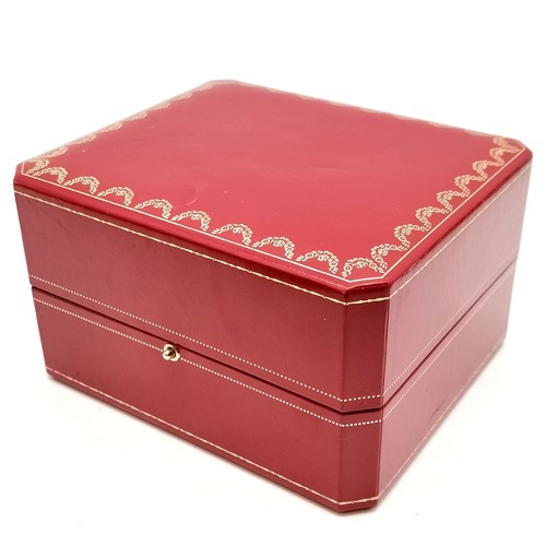 737 - Cartier original red retail EMPTY watch box with original cushion - 15cm x 13cm x 8.5cm ~ has deteri... 