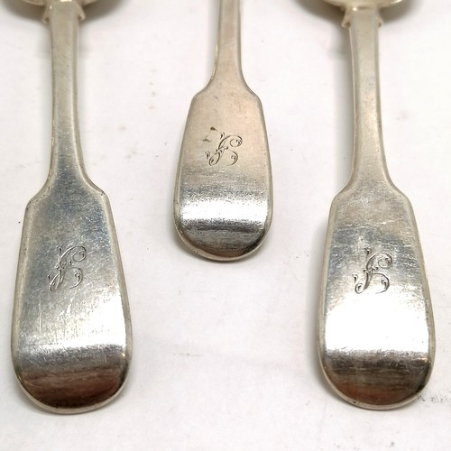 756 - 6 x silver spoons (5 x 1846 by Elizabeth Eaton and 1 x 1836 by Samuel Hayne & Dudley Cater) - 17.5cm... 