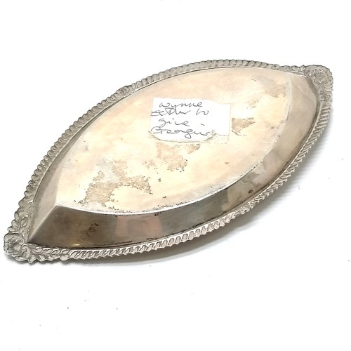 759 - 1905 silver pin dish by Joseph Gloster Ltd - 18cm x 10cm & 50g ~ slight distortion / small dents