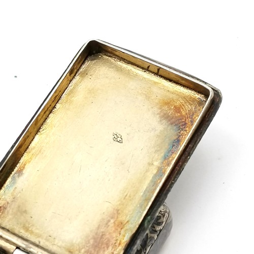 790 - 3 x antique continental silver boxes (smallest unmarked) & niello decorated box (5.5cm long) has dou... 