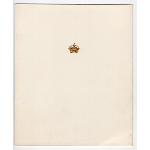 19 - c.1967 Elizabeth the Queen Mother signed Christmas / New year card with view of her 'Off Newfoundlan... 