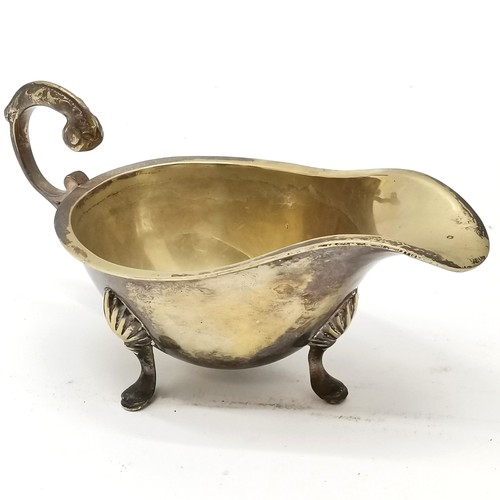 55 - Elkington & Co silver plated tureen / punch bowl with lion mask handles & half fluted detail (27cm h... 