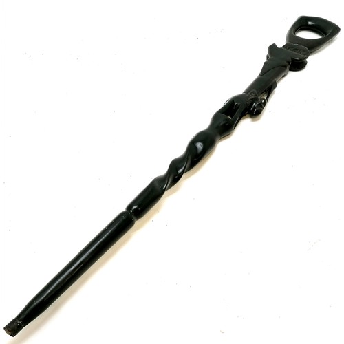 70 - Carved ebony African walking stick 92cm long