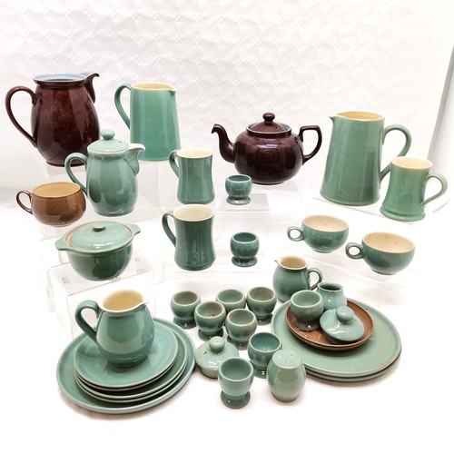 113 - Qty of Denby stoneware inc teapot etc - some a/f