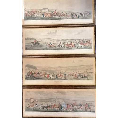 114 - Set of 4 x 1824 'The Leicestershire covers' hunting prints by Thomas Sutherland (1785–1838) after He... 