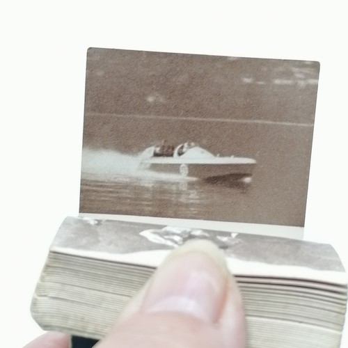 137 - Sir Malcolm Campbell 2 x 1937 flicker books of the breaking of the worlds water speed record, 1 in v... 