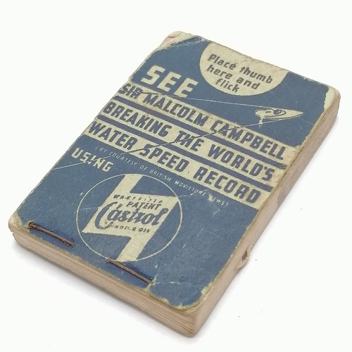 137 - Sir Malcolm Campbell 2 x 1937 flicker books of the breaking of the worlds water speed record, 1 in v... 