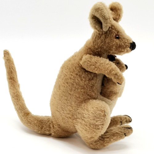 141 - Chad Valley kangaroo with Joey in pouch - 26cm high