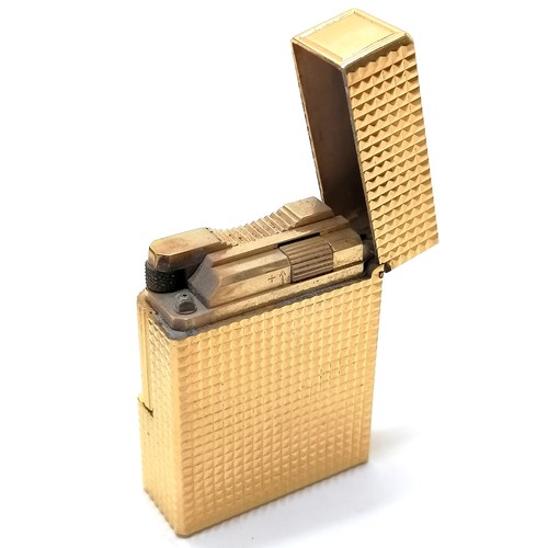 182 - Dupont gold plated gas lighter in original retail box (10cm x 6.5cm x 2.5cm) ~ marks to case otherwi... 