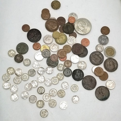 195 - Qty of mostly GB coins inc silver