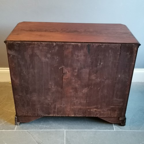 206 - Antique Chippendale style mahogany chest of 2 short and 3 long graduated drawers on carved bracket f... 