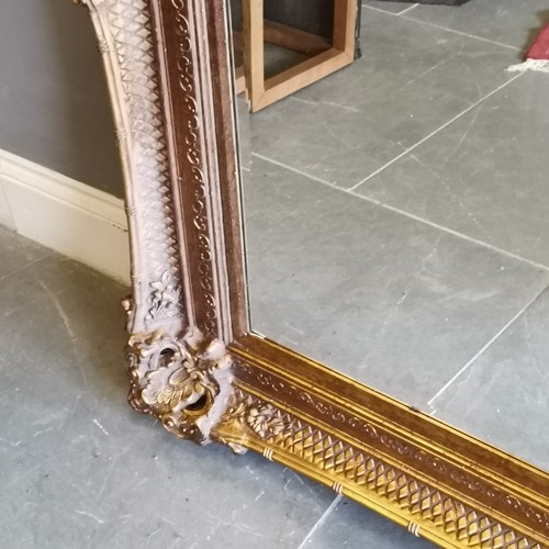 222 - Very large heavy gilt framed bevelled edge mirror. Measuring 160cm wide x 220cm high. Overall good c... 