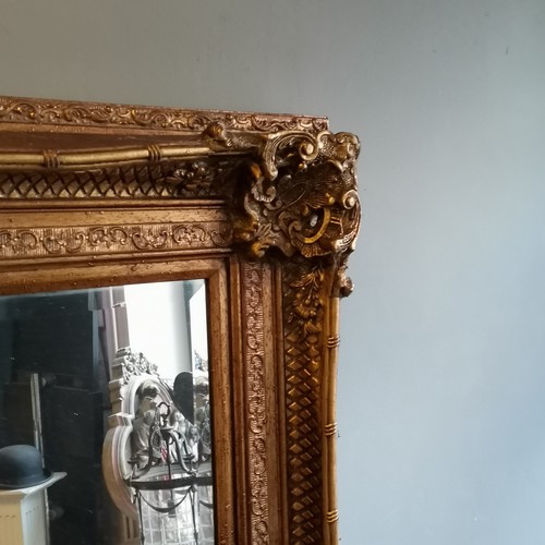 222 - Very large heavy gilt framed bevelled edge mirror. Measuring 160cm wide x 220cm high. Overall good c... 