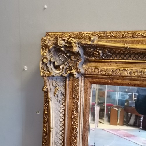 222 - Very large heavy gilt framed bevelled edge mirror. Measuring 160cm wide x 220cm high. Overall good c... 