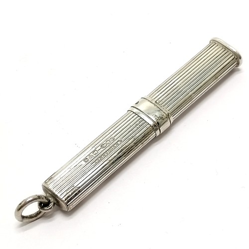 265 - Sampson Mordan Chester silver hallmarked propelling pencil holder - 8cm & 9.7g total weight