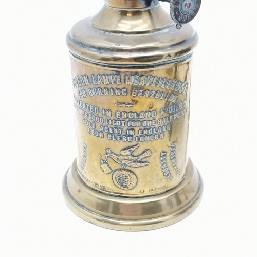 272 - Antique une lampe pigeon (a/f), just a thimble full drinks measure, shoehorn, continental metal tabl... 