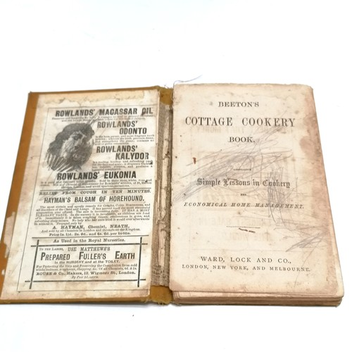 287 - 6 x cookery related books inc 1912 Mrs Beetons book of household management, Beeton's cottage cooker... 