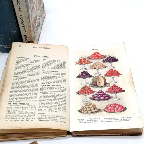 287 - 6 x cookery related books inc 1912 Mrs Beetons book of household management, Beeton's cottage cooker... 