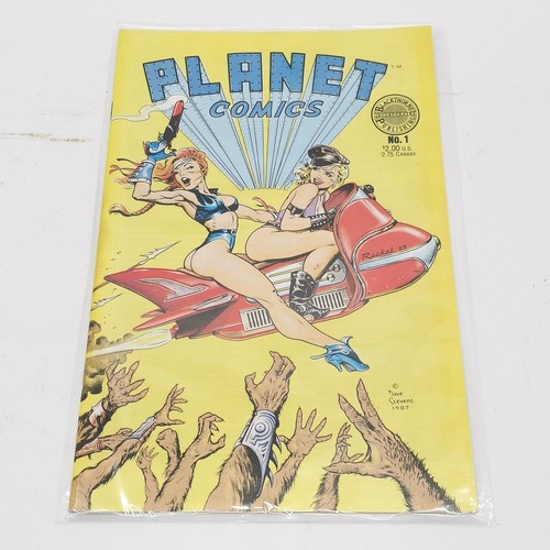 303 - 1988 Planet comics #1 (with Dave Stevens cover art) - not far off mint but does have grease marks on... 