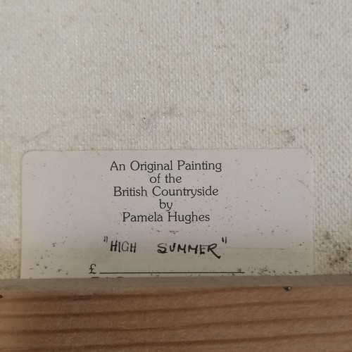 209 - Pamela Hughes oil painting on canvas of a pastoral scene 'High Summer' - frame 38cm x 48cm