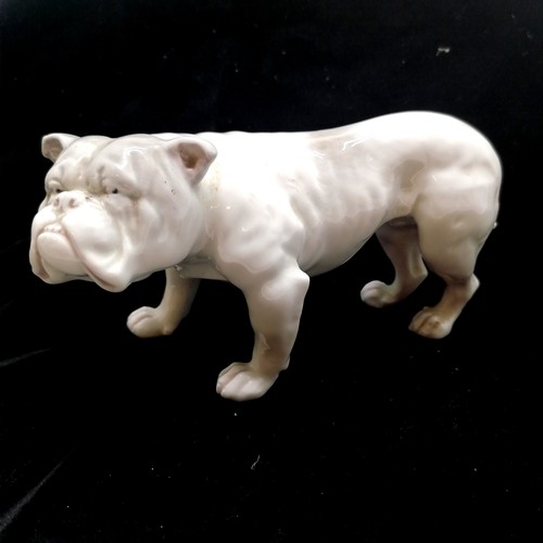 222 - Porcelain figure of a bulldog - 15cm across x 8.5cm high with no obvious damage