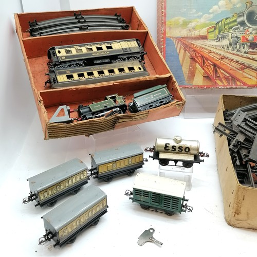 8 - Vintage Hornby No.2 Special Pullman 0 gauge complete set in box t/w qty of extra track & carriages a... 