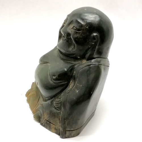 21 - Chinese hand carved hardstone Buddha figure - 11cm high & 668g