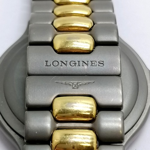 788 - Longines conquest titanium quartz wristwatch (34mm case) - will need battery - SOLD ON BEHALF OF THE... 